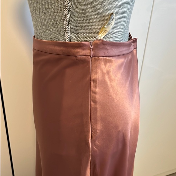 🩷 HOST PICK NWOT Blush Satiny Maxi Skirt Coord, Size L - Picture 3 of 16